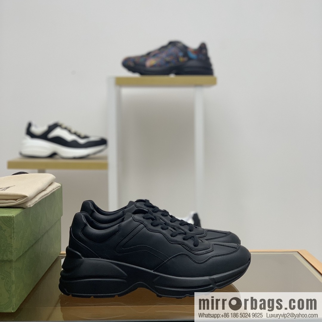 Gucci Gucci [G Replica Luxury Handbag High Version] Unisex Vintage sneakers