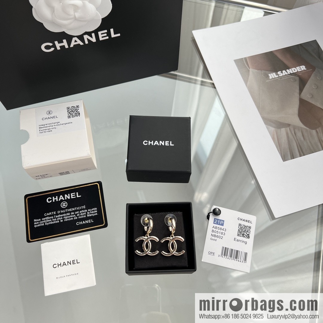 New ☑️ Chanel c2 double c stud earrings