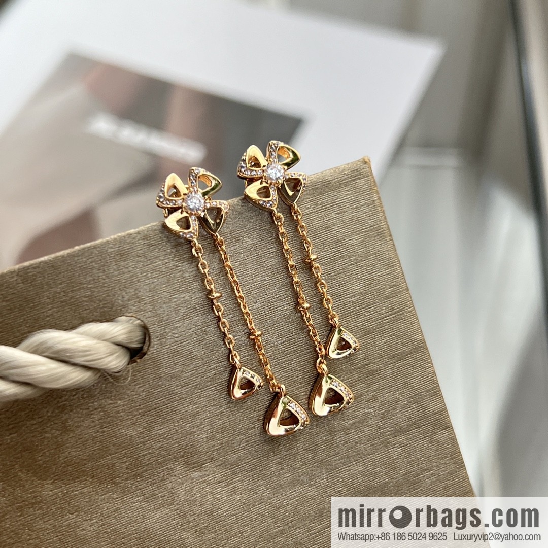 BVLGARI Bulgari series, four-leaf clover fringed earrings