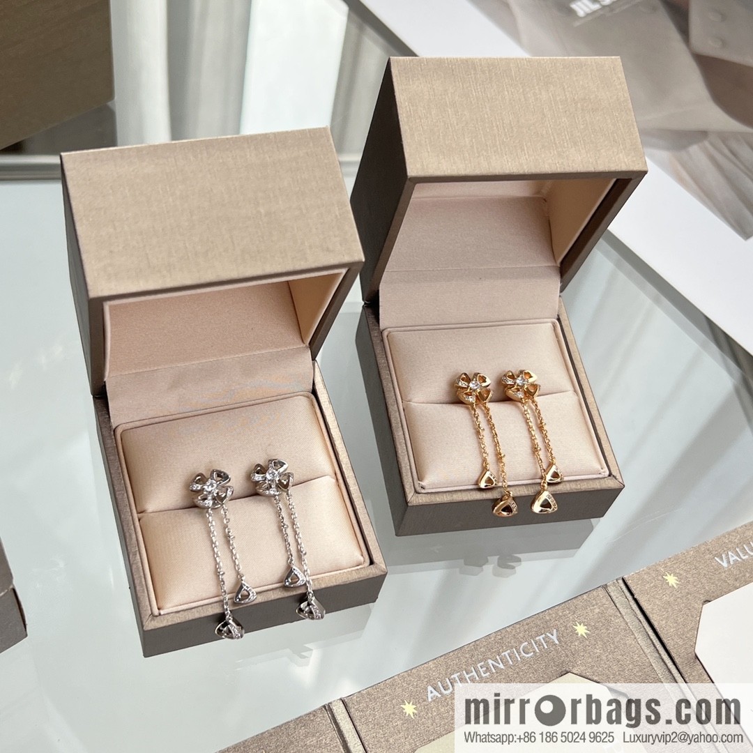 BVLGARI Bulgari series, four-leaf clover fringed earrings