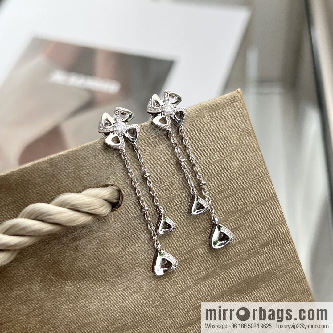 BVLGARI Bulgari series, four-leaf clover fringed earrings