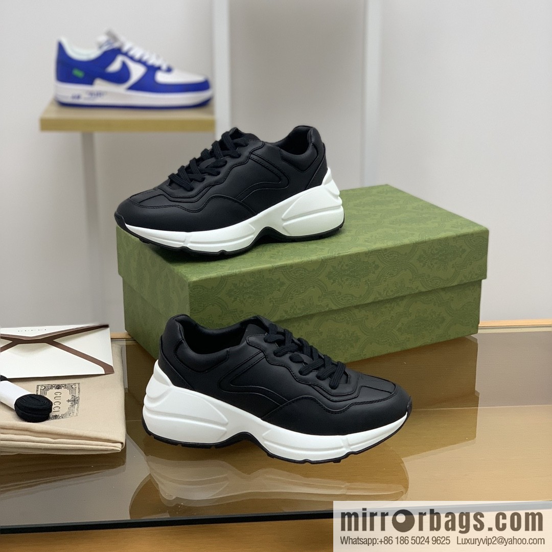 Gucci Gucci [G Replica Luxury Handbag High Version] Unisex Vintage sneakers