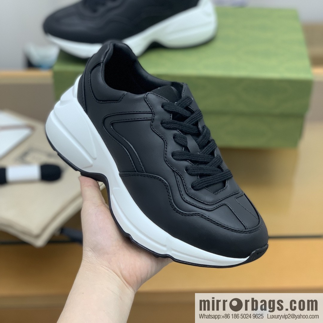 Gucci Gucci [G Replica Luxury Handbag High Version] Unisex Vintage sneakers