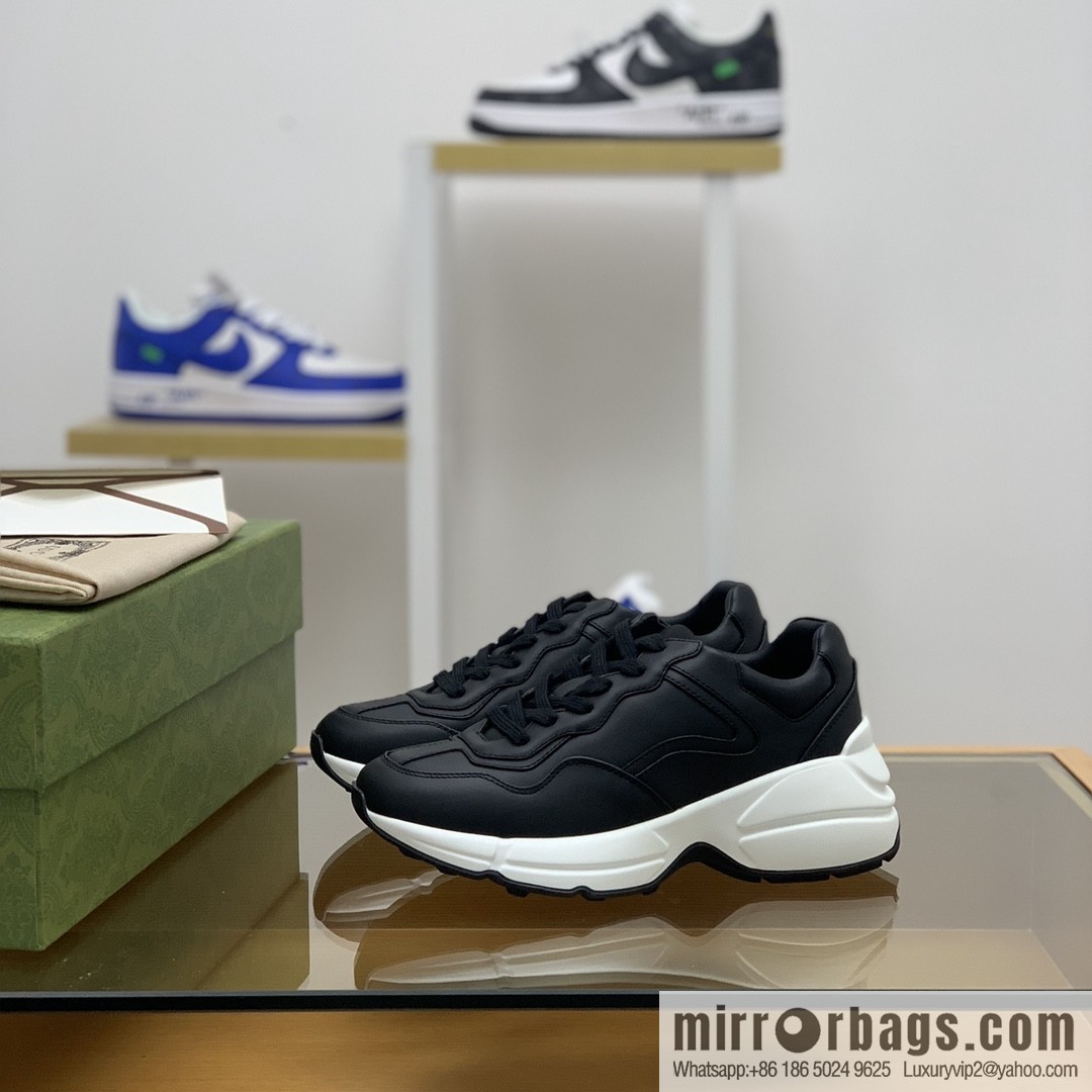 Gucci Gucci [G Replica Luxury Handbag High Version] Unisex Vintage sneakers