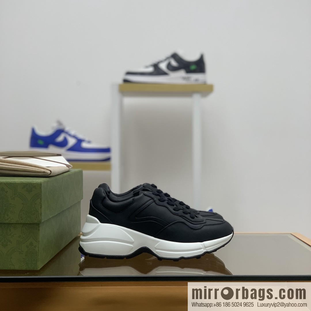 Gucci Gucci [G Replica Luxury Handbag High Version] Unisex Vintage sneakers