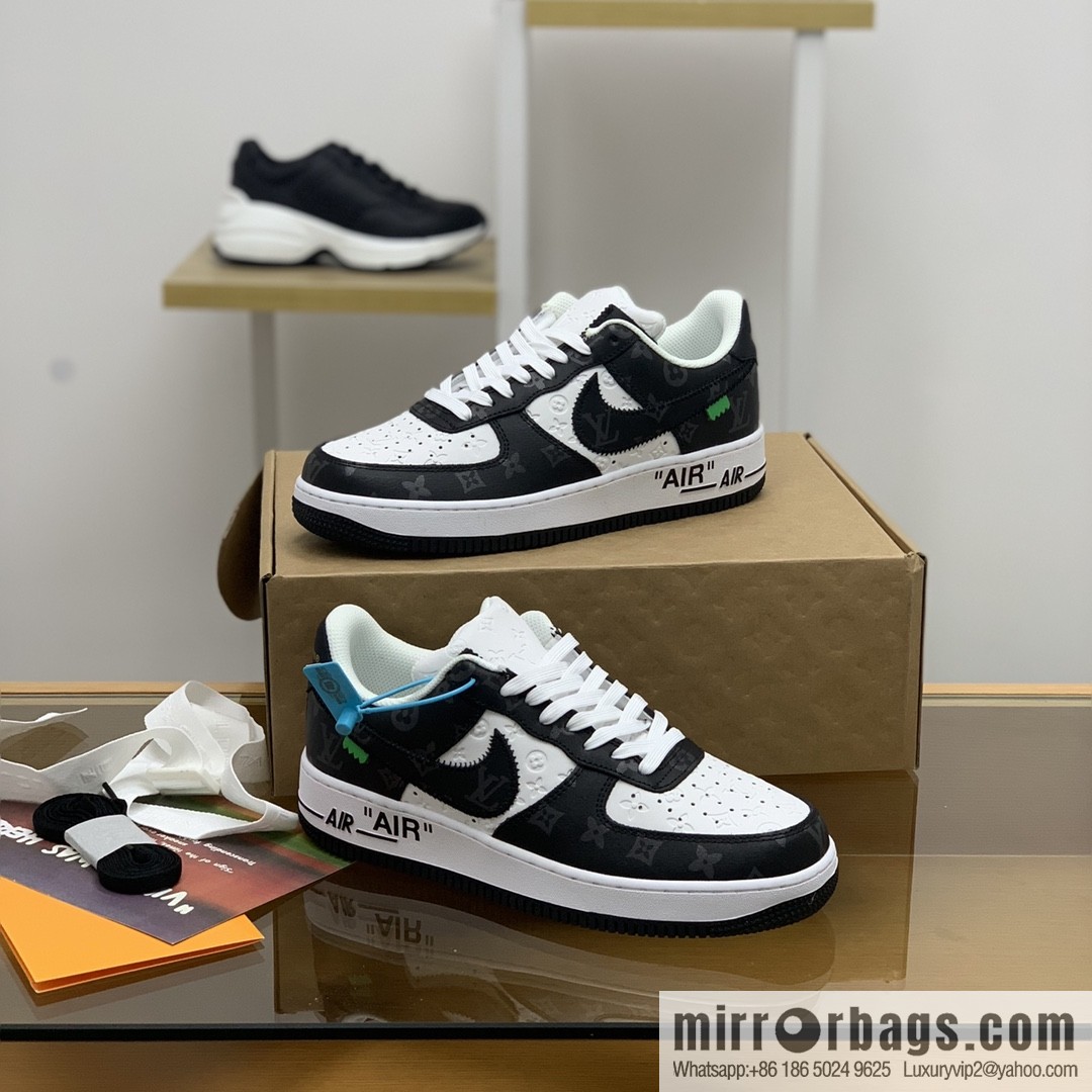 LV Louis Vuitton, classic Monogram and Damier element patchwork A JL sneakers