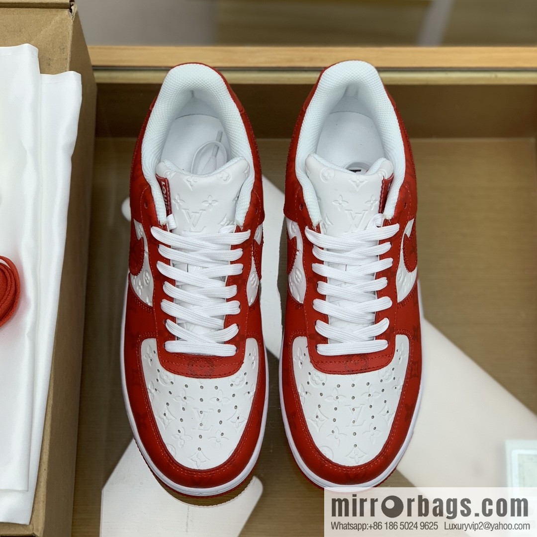 LV Louis Vuitton, classic Monogram and Damier element patchwork A JL sneakers