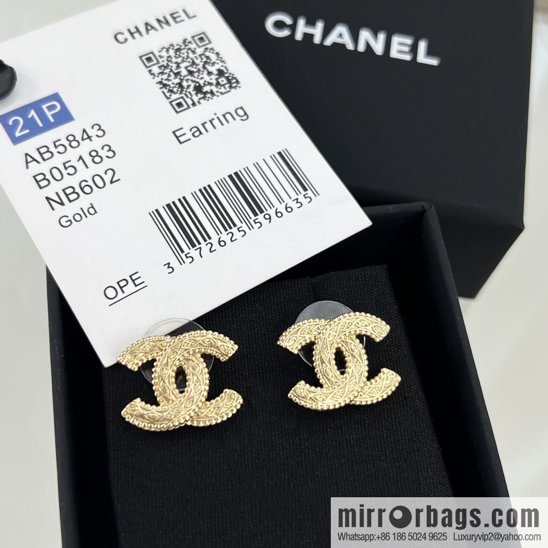 New ☑️ Chanel double c stud earrings