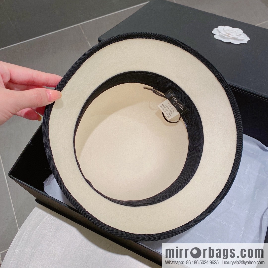 Chanel 2022 autumn and winter new wool top hat