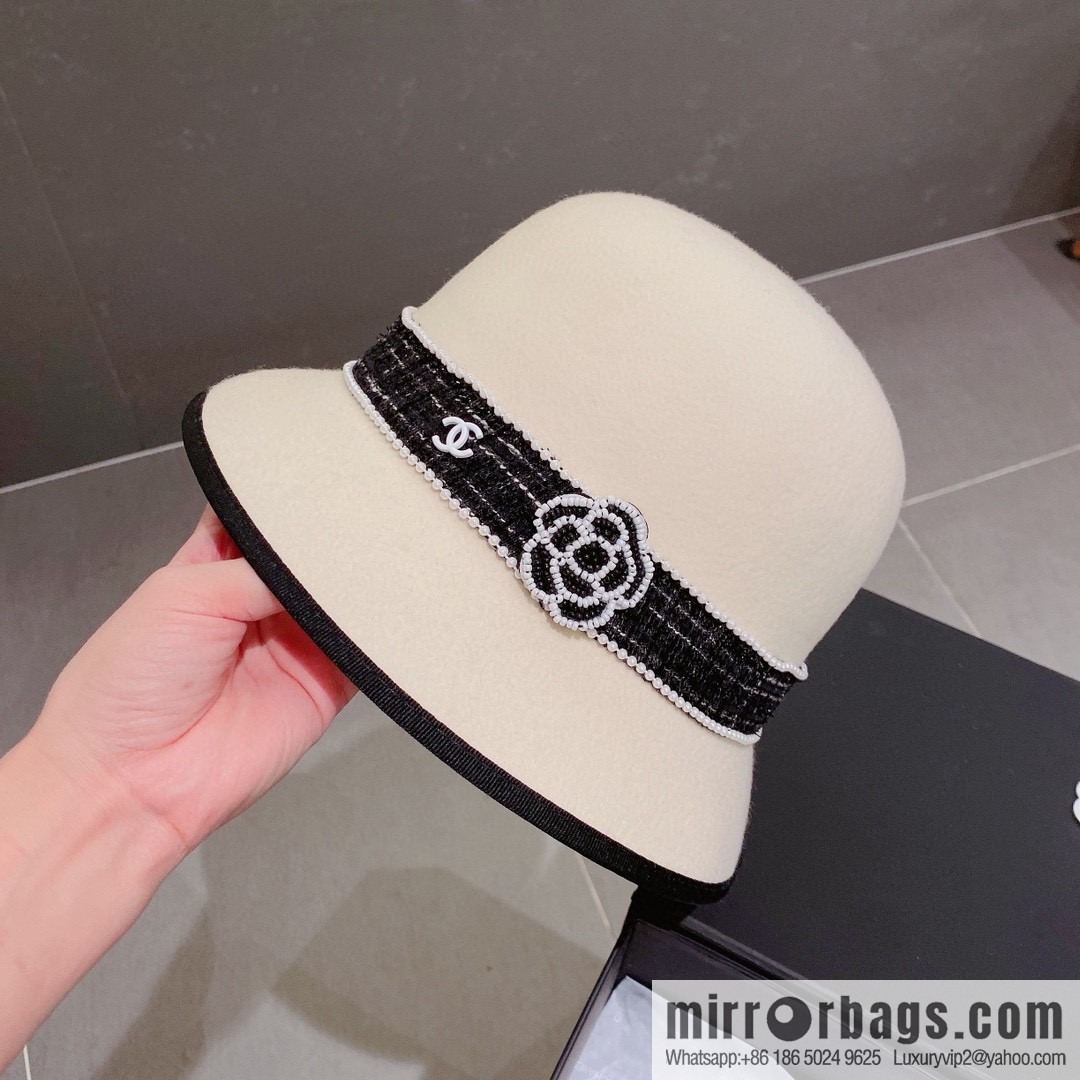 Chanel 2022 autumn and winter new wool top hat