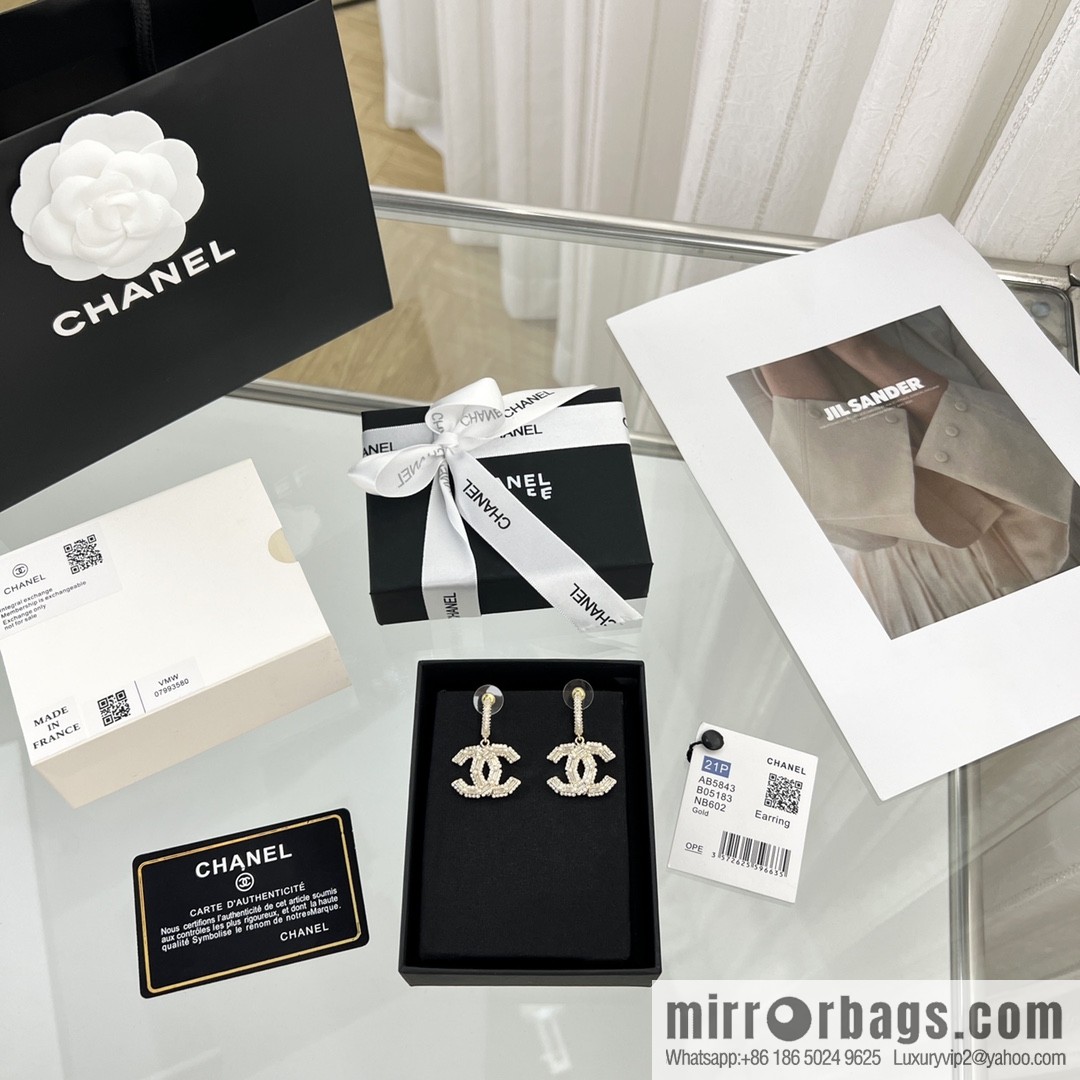 New ☑️ Chanel c2 double c full diamond stud earrings