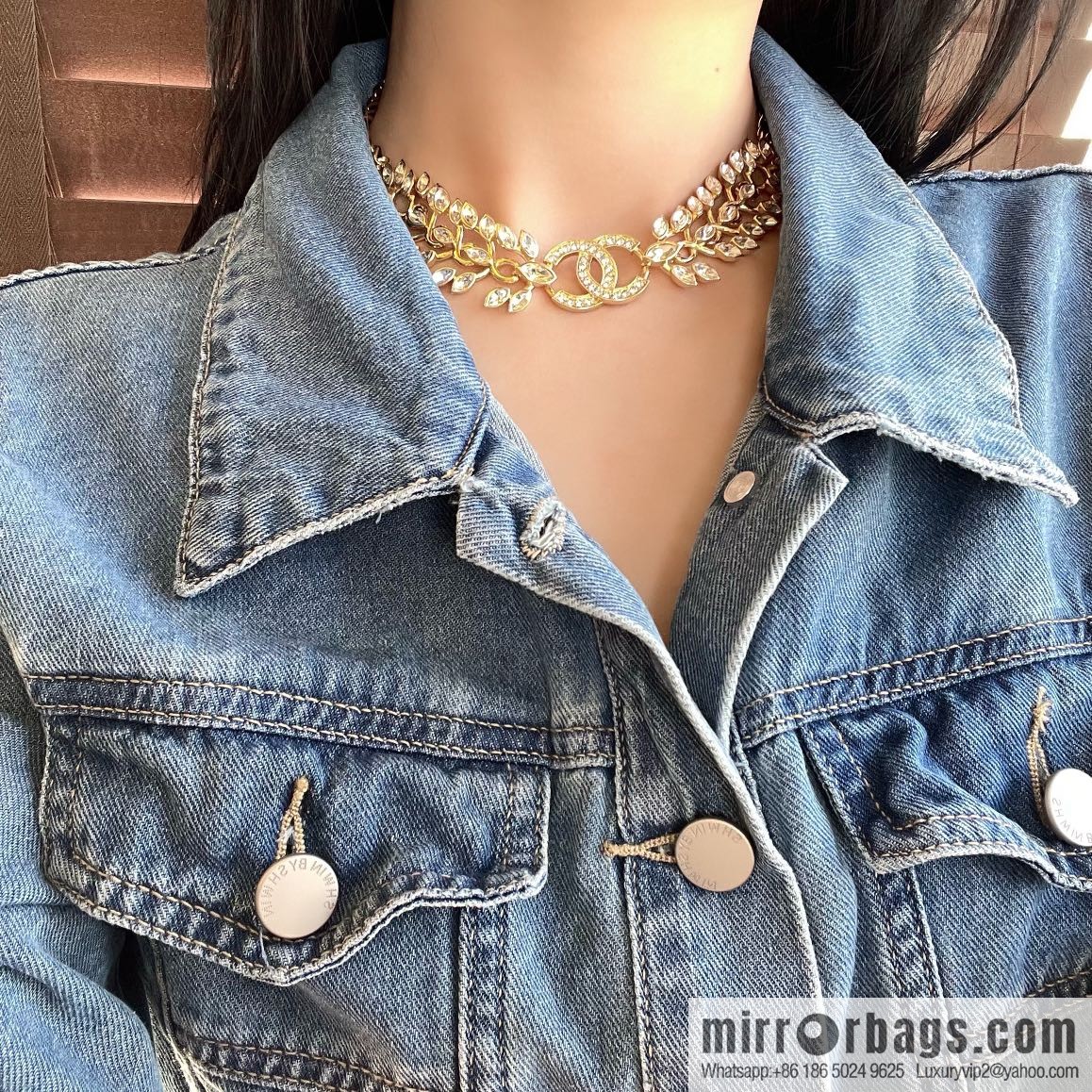 New ☑️ Chanel double c full diamond wheat ear necklace