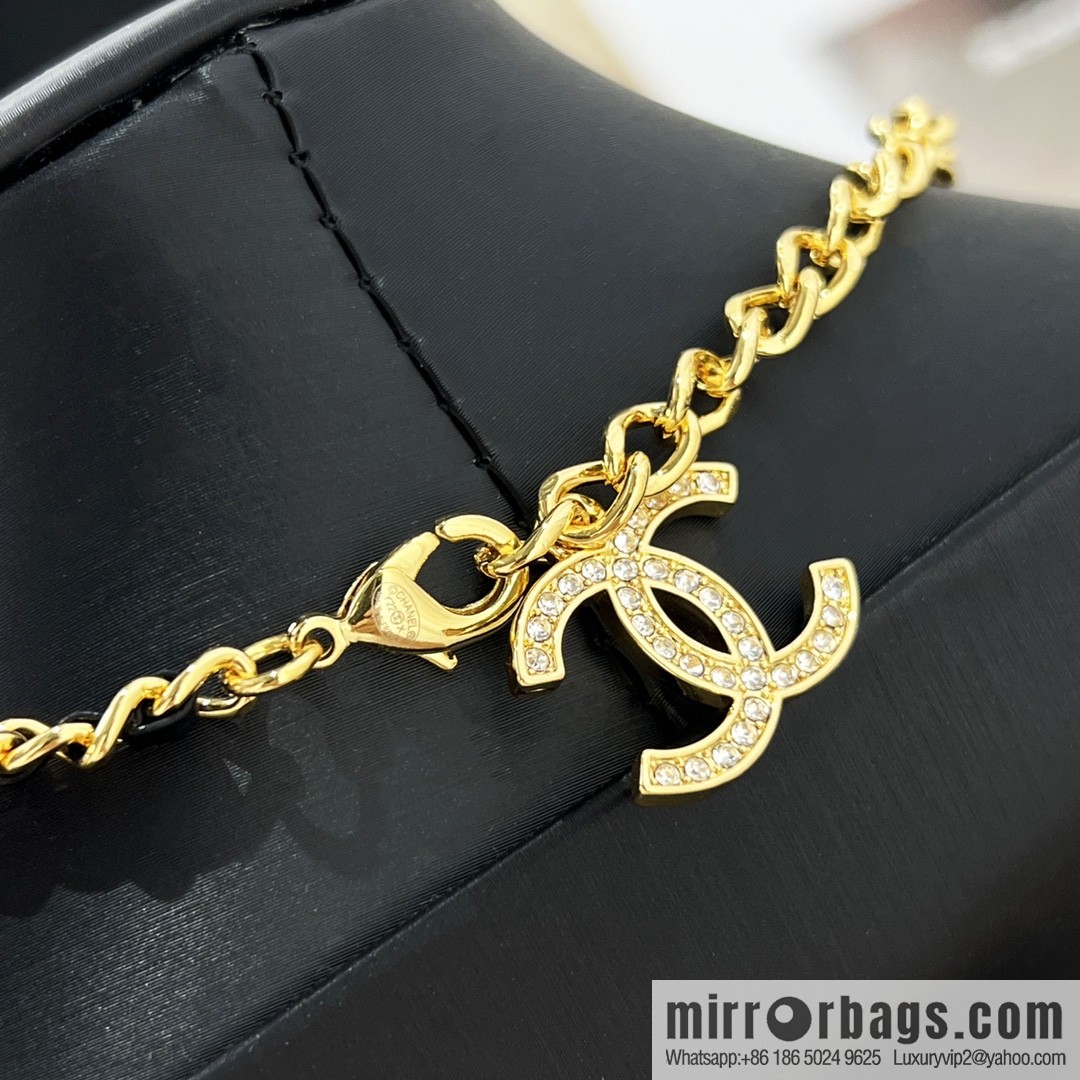 New ☑️ Chanel double c full diamond wheat ear necklace