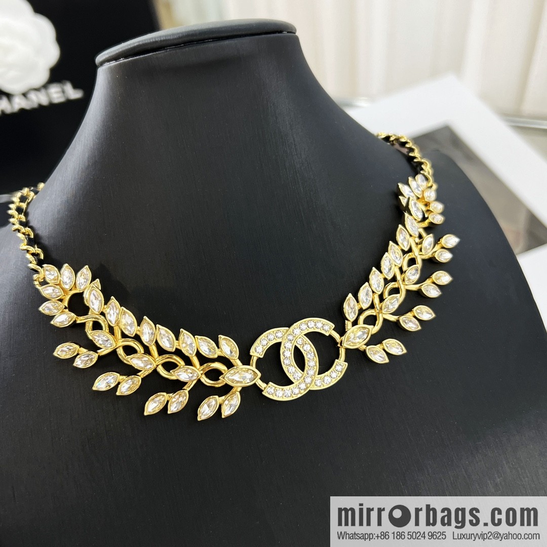 New ☑️ Chanel double c full diamond wheat ear necklace