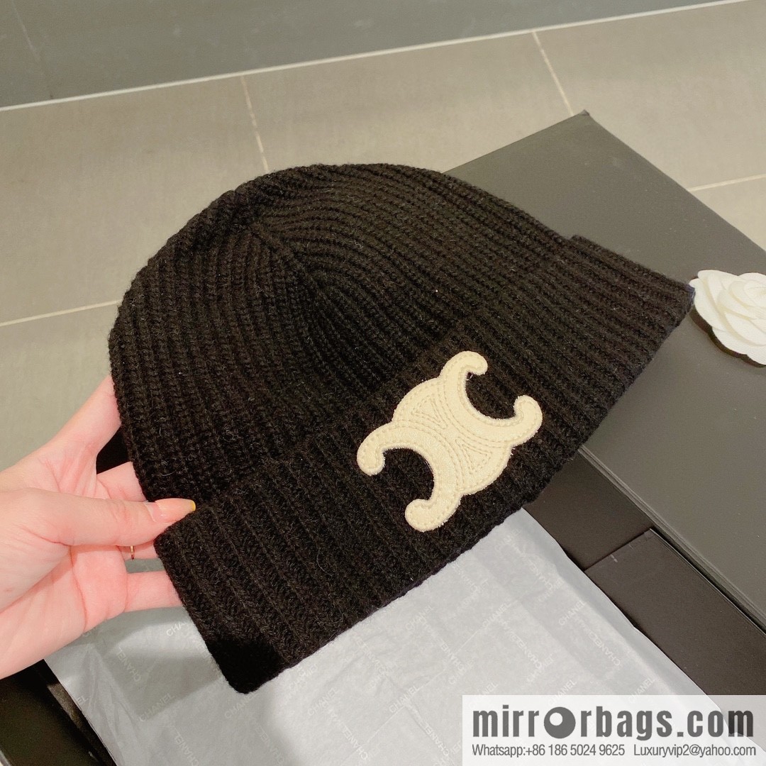 Celine 2022 autumn and winter new knitted wool hat