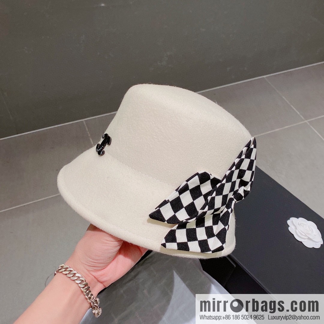 Chanel 2022 autumn and winter new wool basin hat
