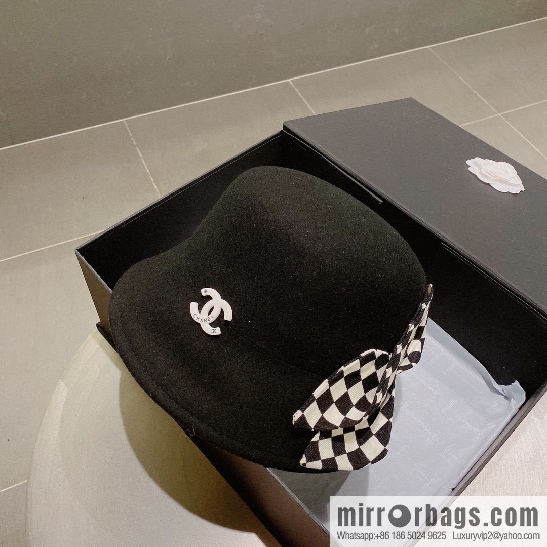 Chanel 2022 autumn and winter new wool basin hat