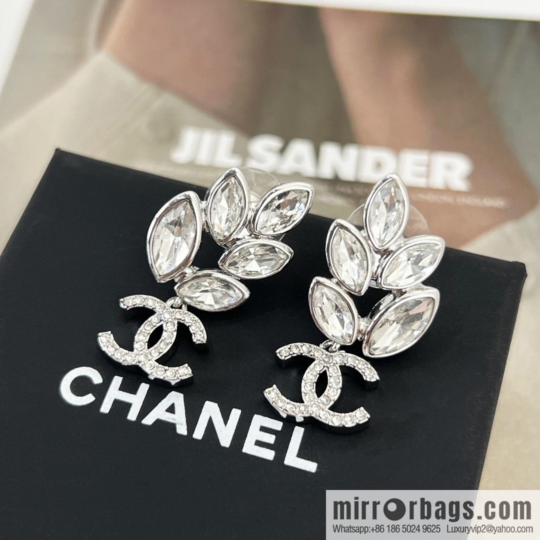 New ☑️ Chanel double c wheat ear horse eye drill earrings