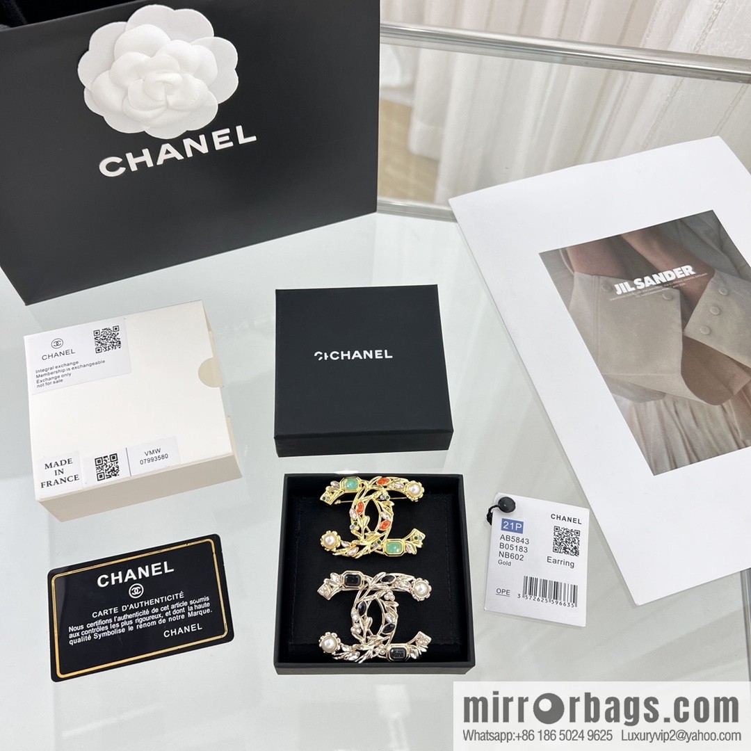 New ☑️ Chanel double c wheat ear pearl brooch