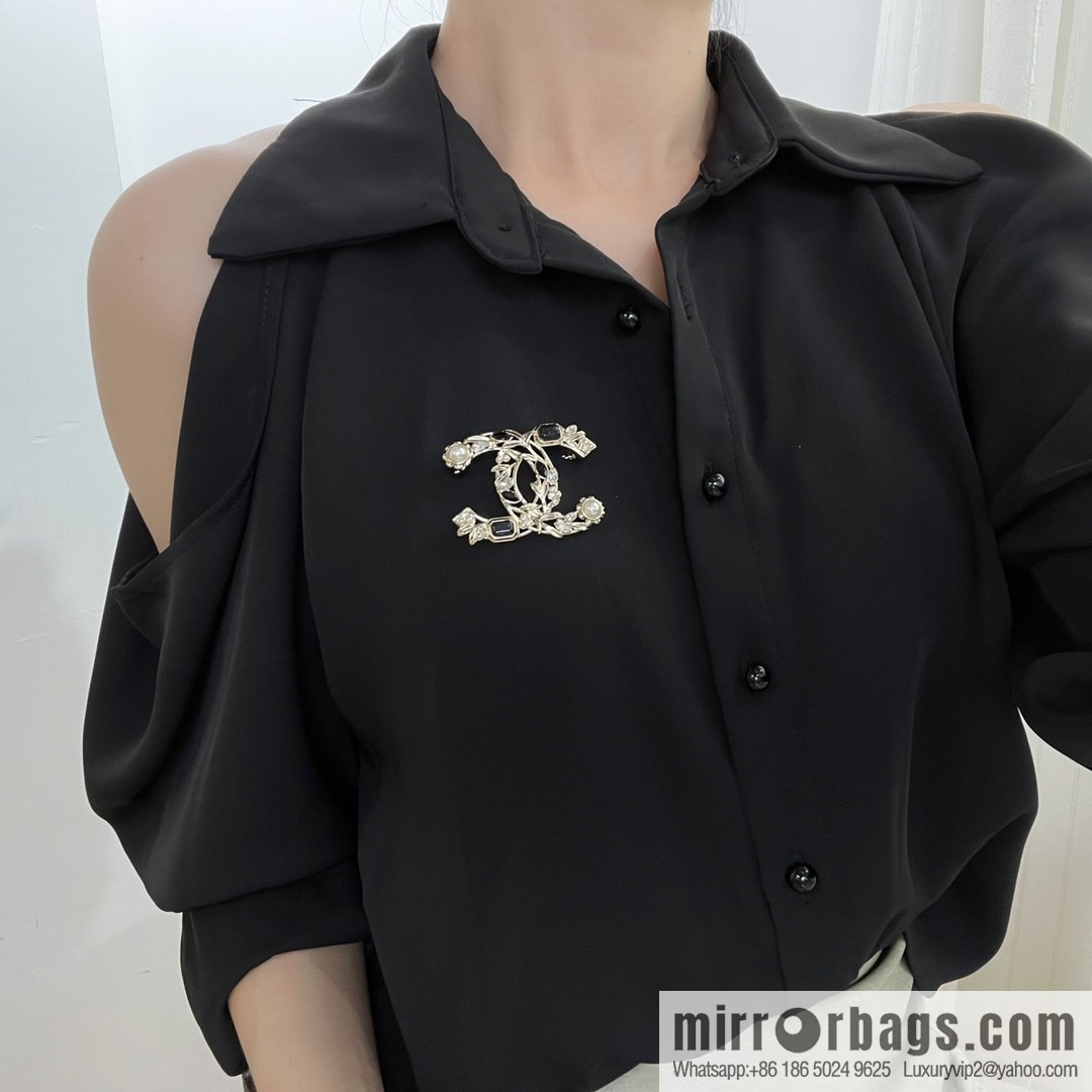 New ☑️ Chanel double c wheat ear pearl brooch