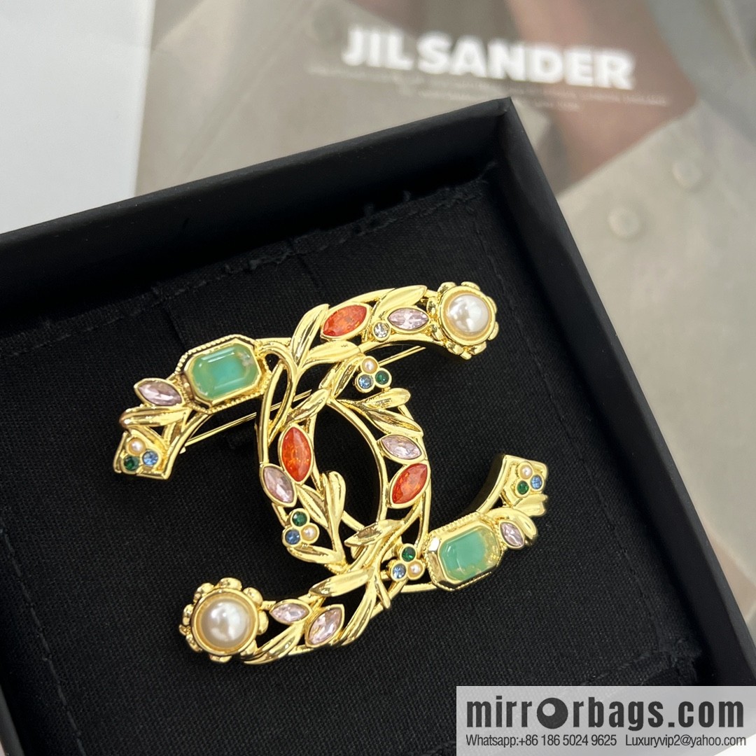 New ☑️ Chanel double c wheat ear pearl brooch