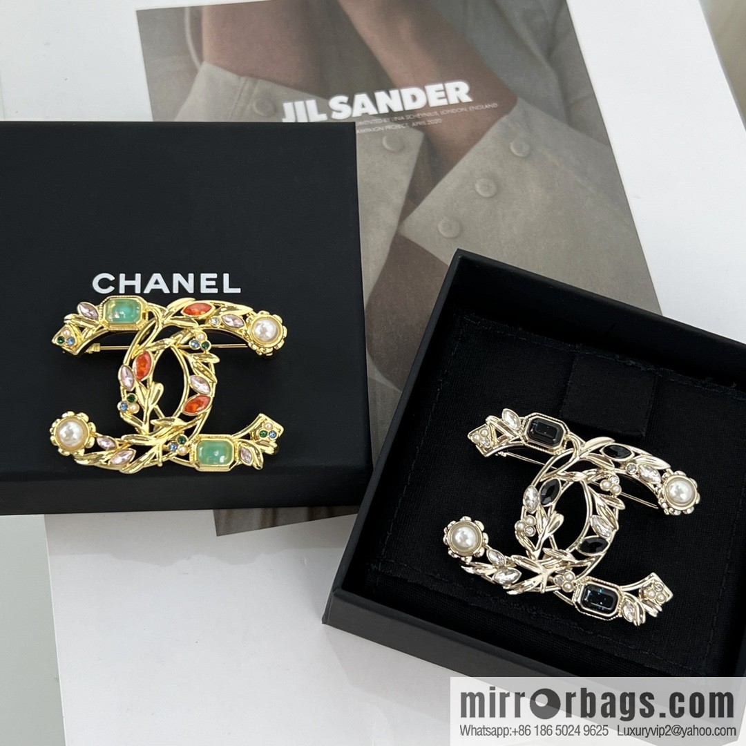 New ☑️ Chanel double c wheat ear pearl brooch