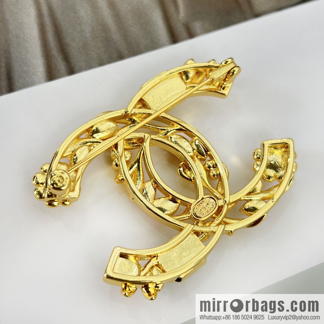 New ☑️ Chanel double c wheat ear pearl brooch