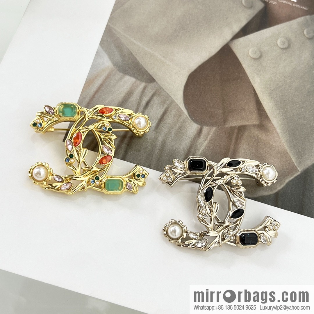 New ☑️ Chanel double c wheat ear pearl brooch