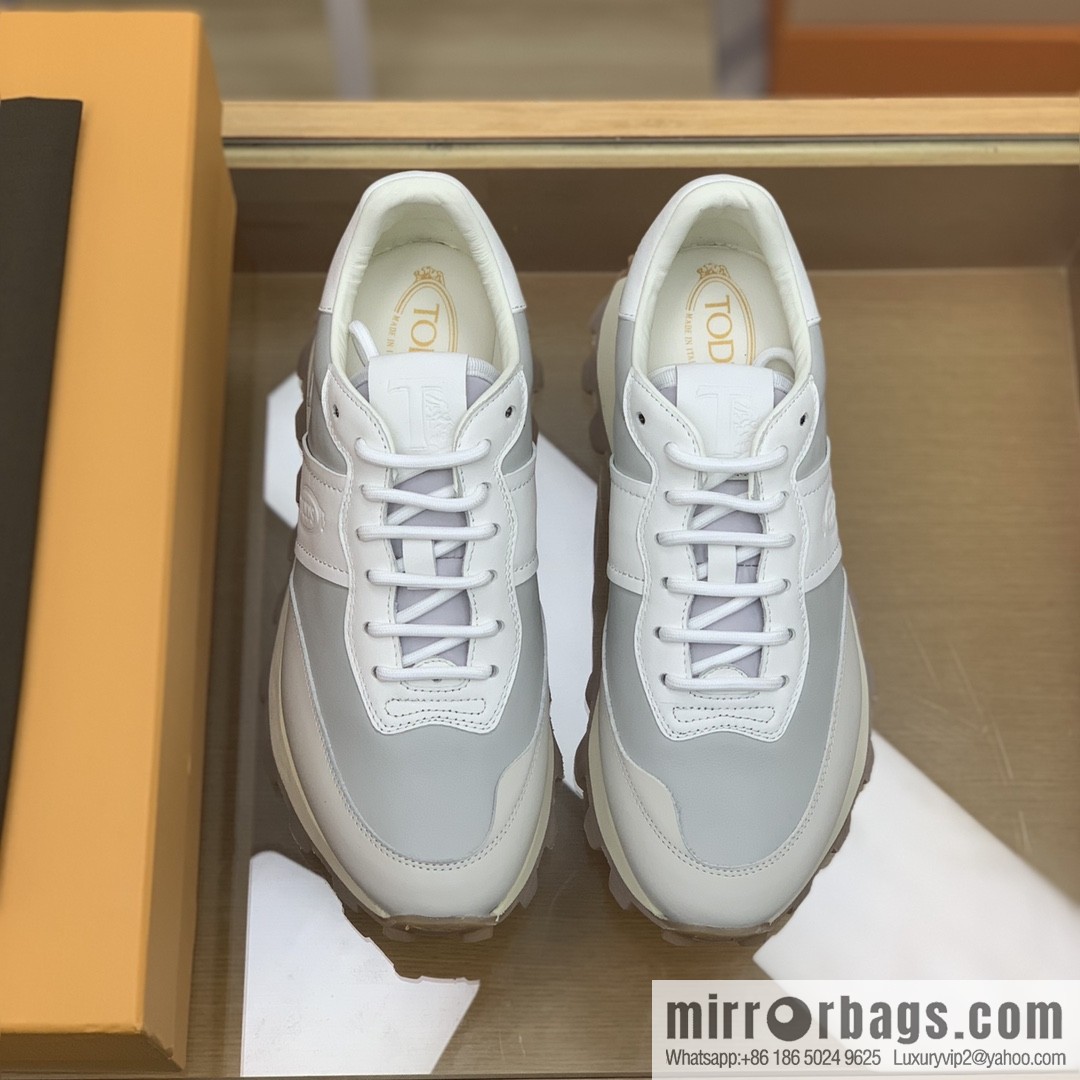 TODS todd leather (fabric) made of nylon cloth new men's 25K sneakers
