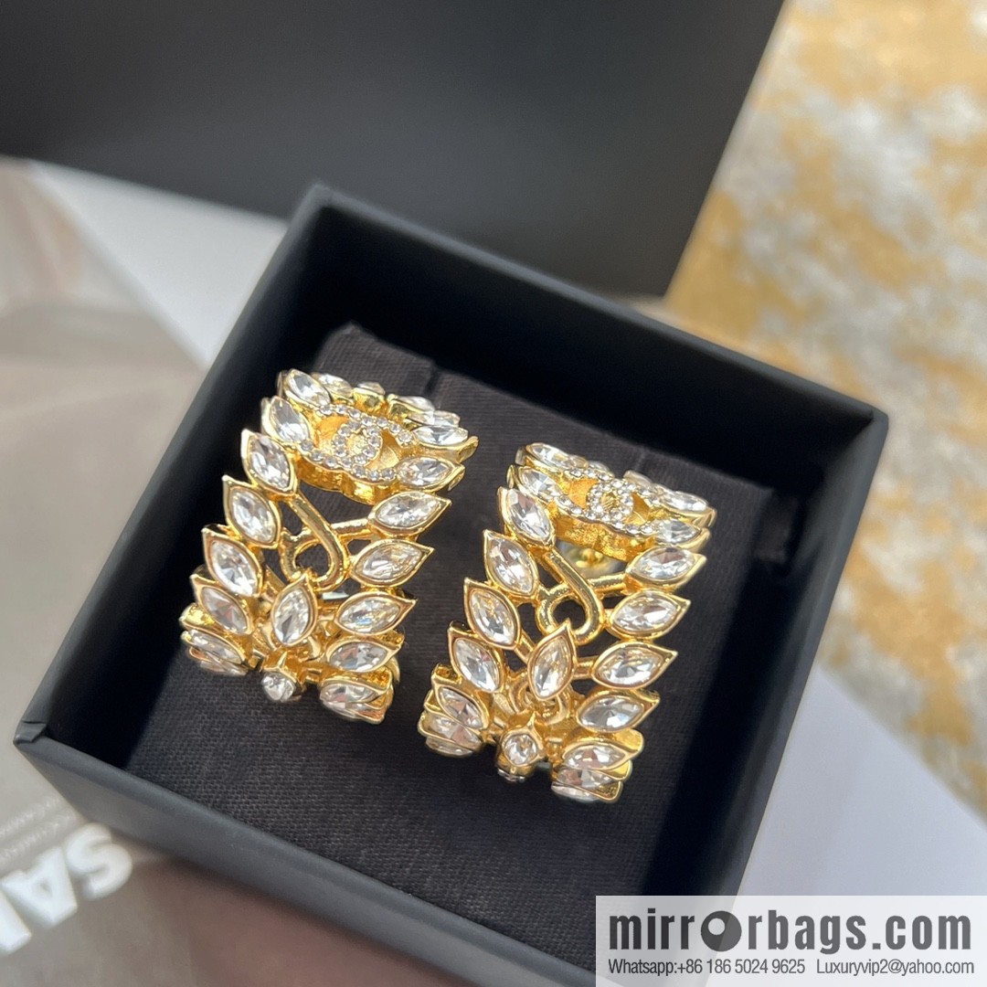 New ☑️ Chanel c1 double c wheat stud earrings
