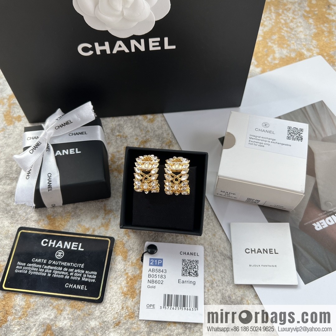 New ☑️ Chanel c1 double c wheat stud earrings