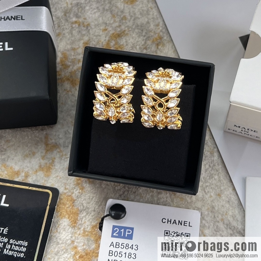 New ☑️ Chanel c1 double c wheat stud earrings
