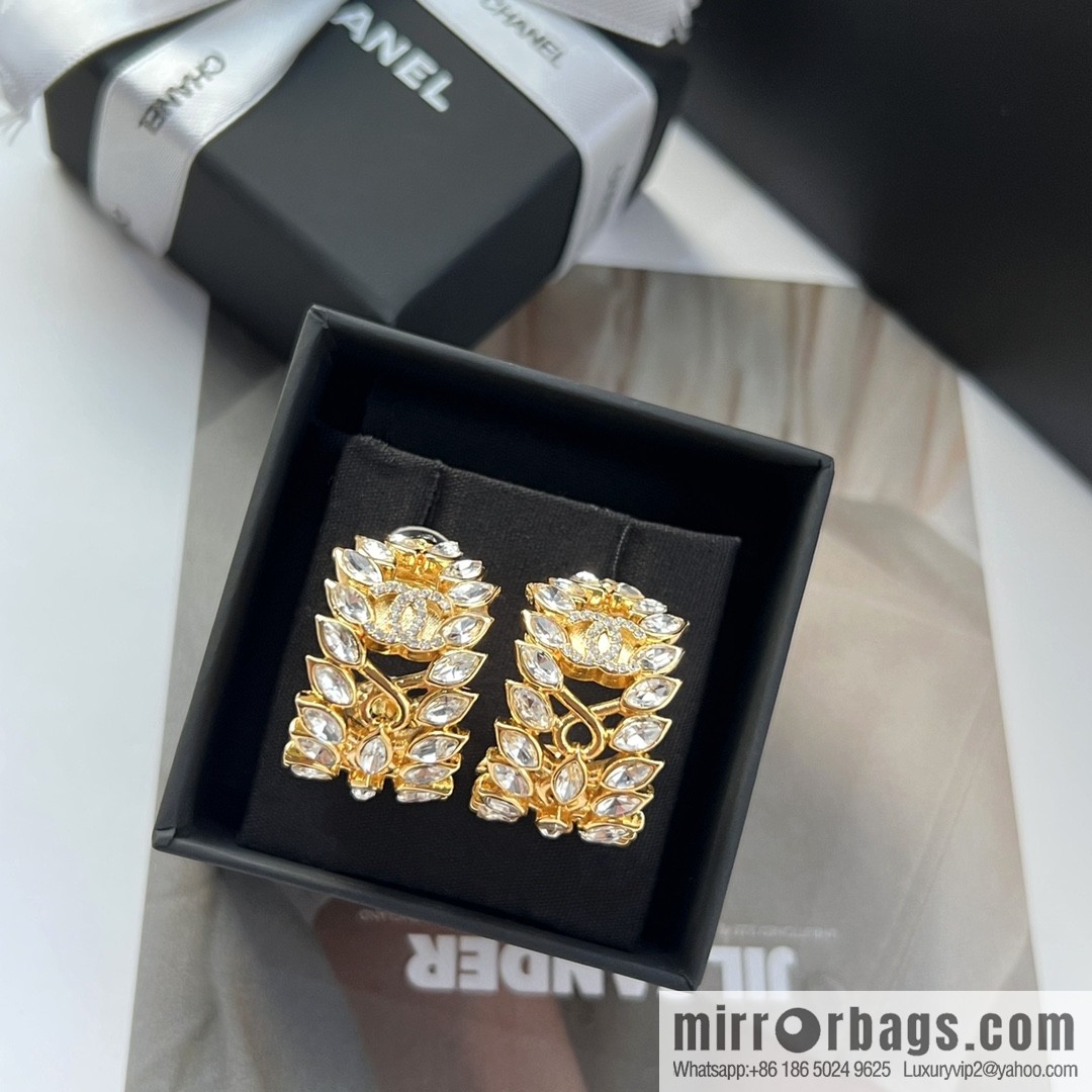 New ☑️ Chanel c1 double c wheat stud earrings