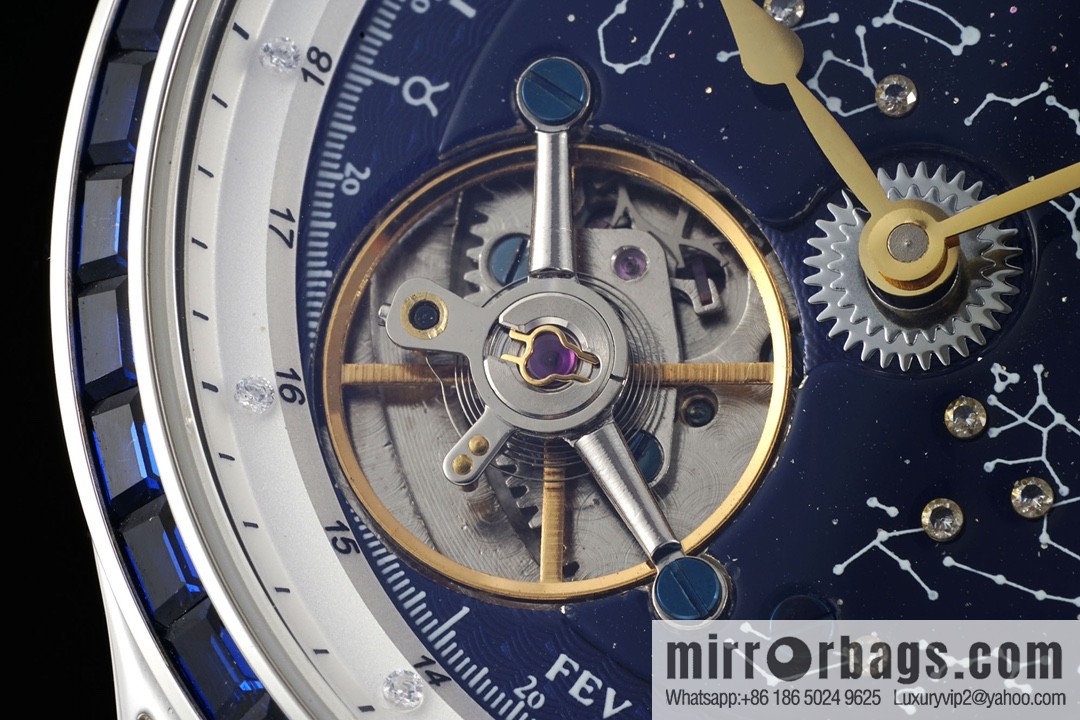 Beidou Star Orbital Flywheel JL. Replica Luxury Handbag, Master Series, Orbital Flywheel, Inlaid Gold Stone Literal Watch