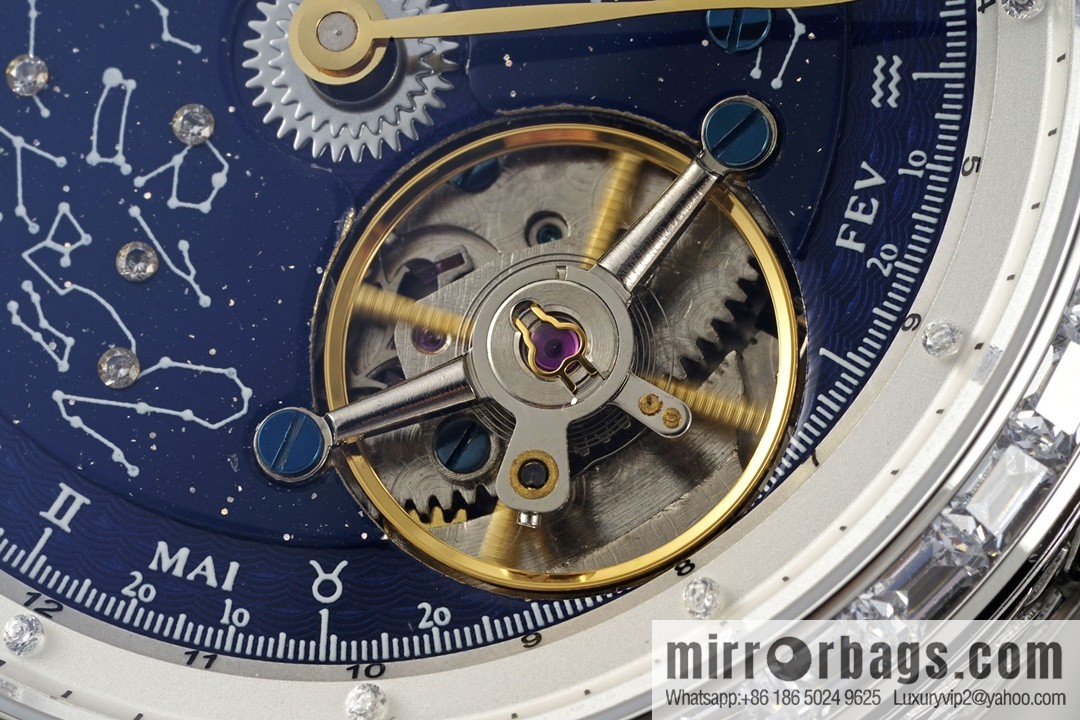 Beidou Star Orbital Flywheel JL. Replica Luxury Handbag, Master Series, Orbital Flywheel, Inlaid Gold Stone Literal Watch