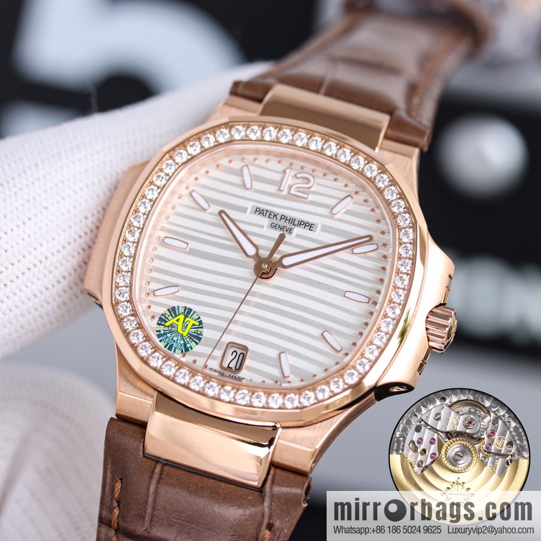 Patek Philippe Sports Elegant Nautilus Belt Women's Watch PP7118 Customized Edition 9015 Machine Modified Cal.324sc Automatic Movement