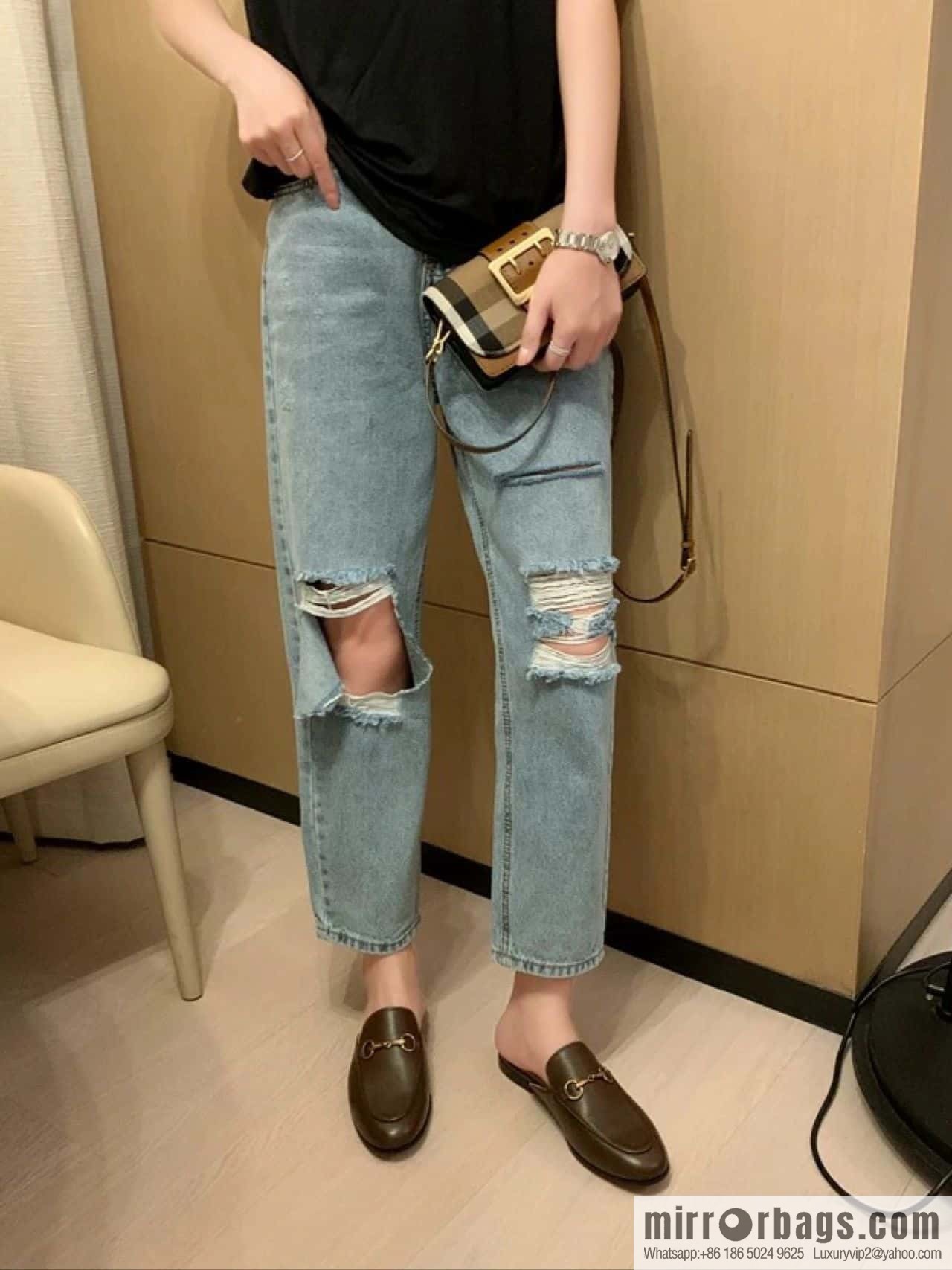 GUCCI horse buckle muller shoes half tray shoes
