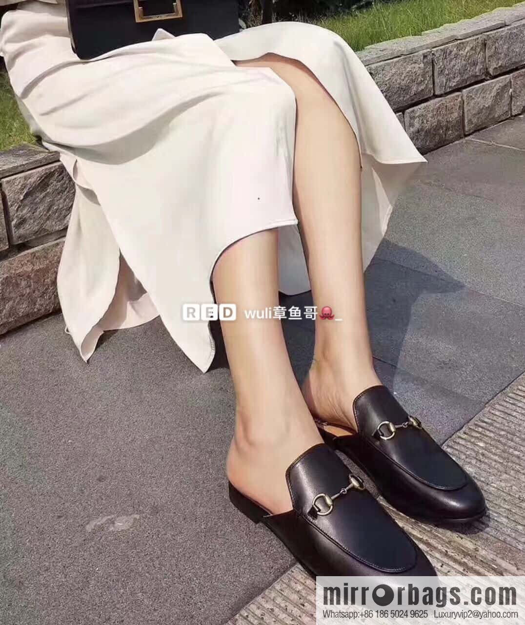 GUCCI horse buckle muller shoes half tray shoes