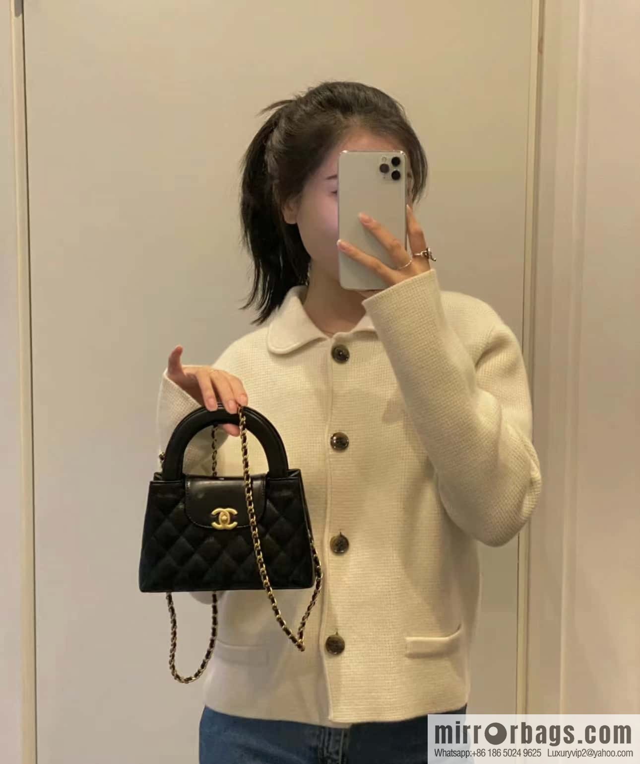 CHANEL 23K autumn and winter series Kelly bag AS4416 black
