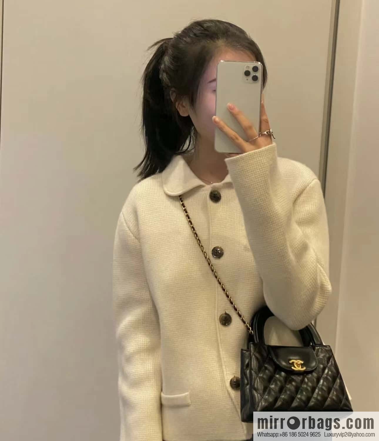 CHANEL 23K autumn and winter series Kelly bag AS4416 black