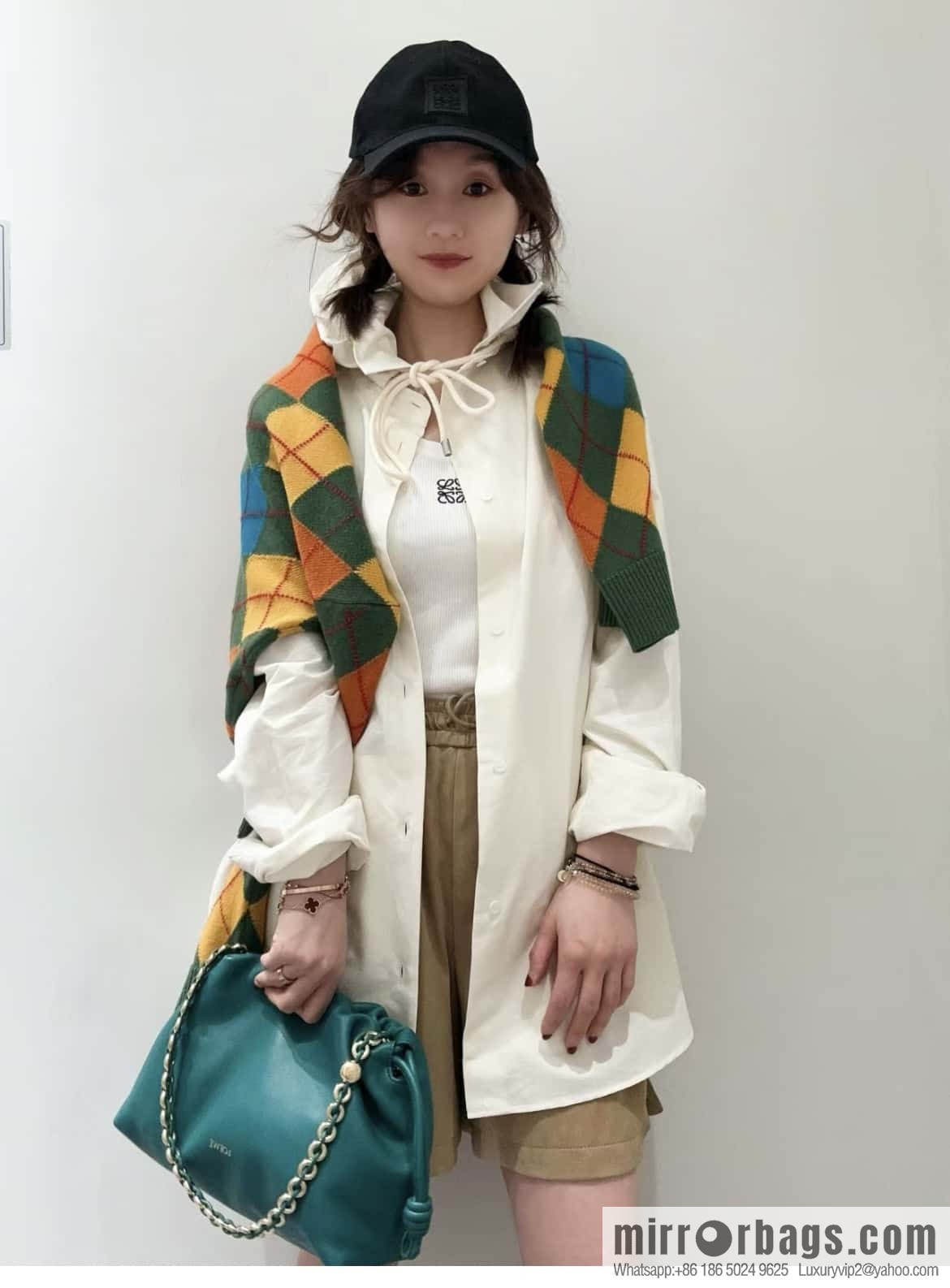 LOEWE Flamenco Purse 0803 Emerald Green 30cm