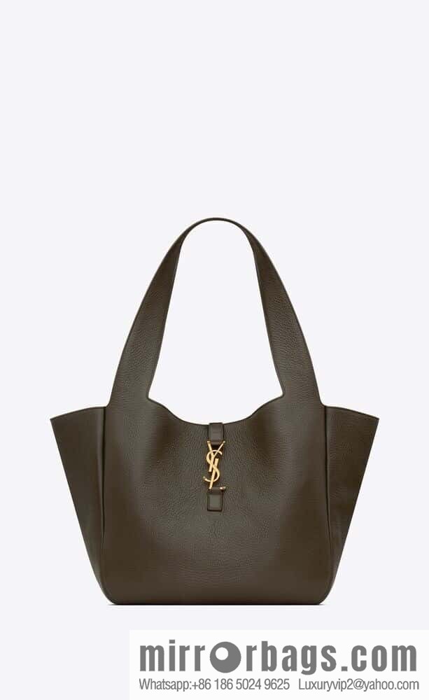 YSL Soft Deer Leather Tote Bag 763435 Light Musk
