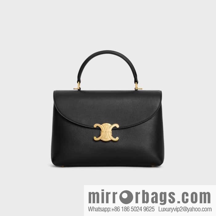 CELINE NINO Medium soft leather (fabric) handbag 117523 black