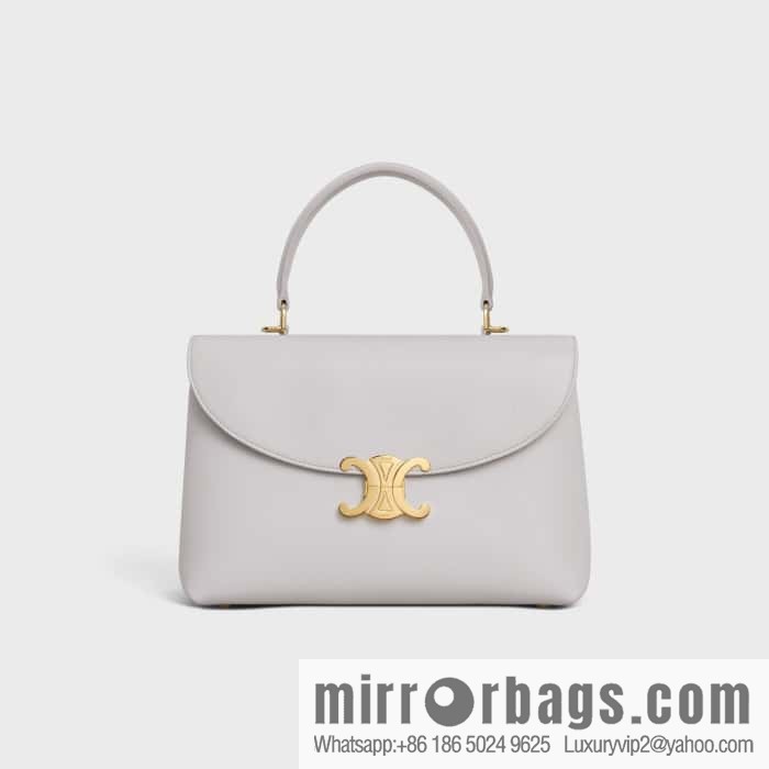 CELINE NINO medium soft cow leather (fabric) handbag 117523 cloud grey