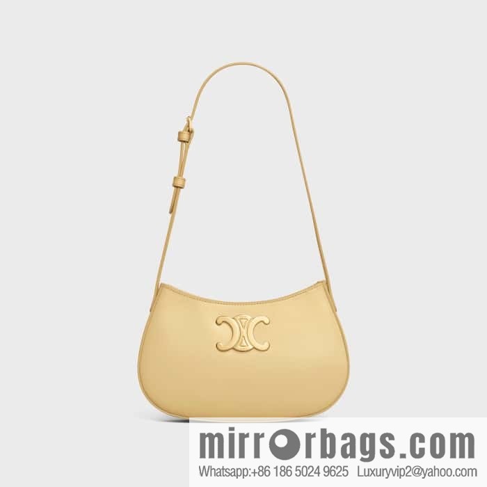 CELINE TILI medium glossy cow leather (fabric) handbag 115703 chrysanthemum