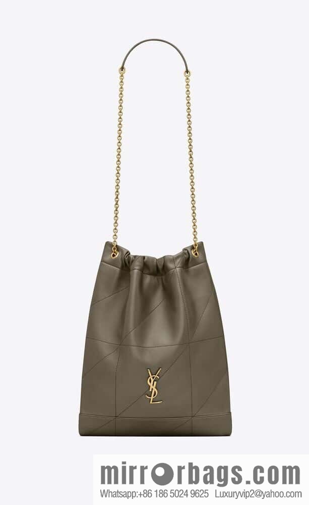 YSL 𝗝𝗔𝗠𝗜𝗘 𝟰.𝟯 𝗣𝗢𝗖𝗛𝗢𝗡 suede clutch bag 781666 musk green