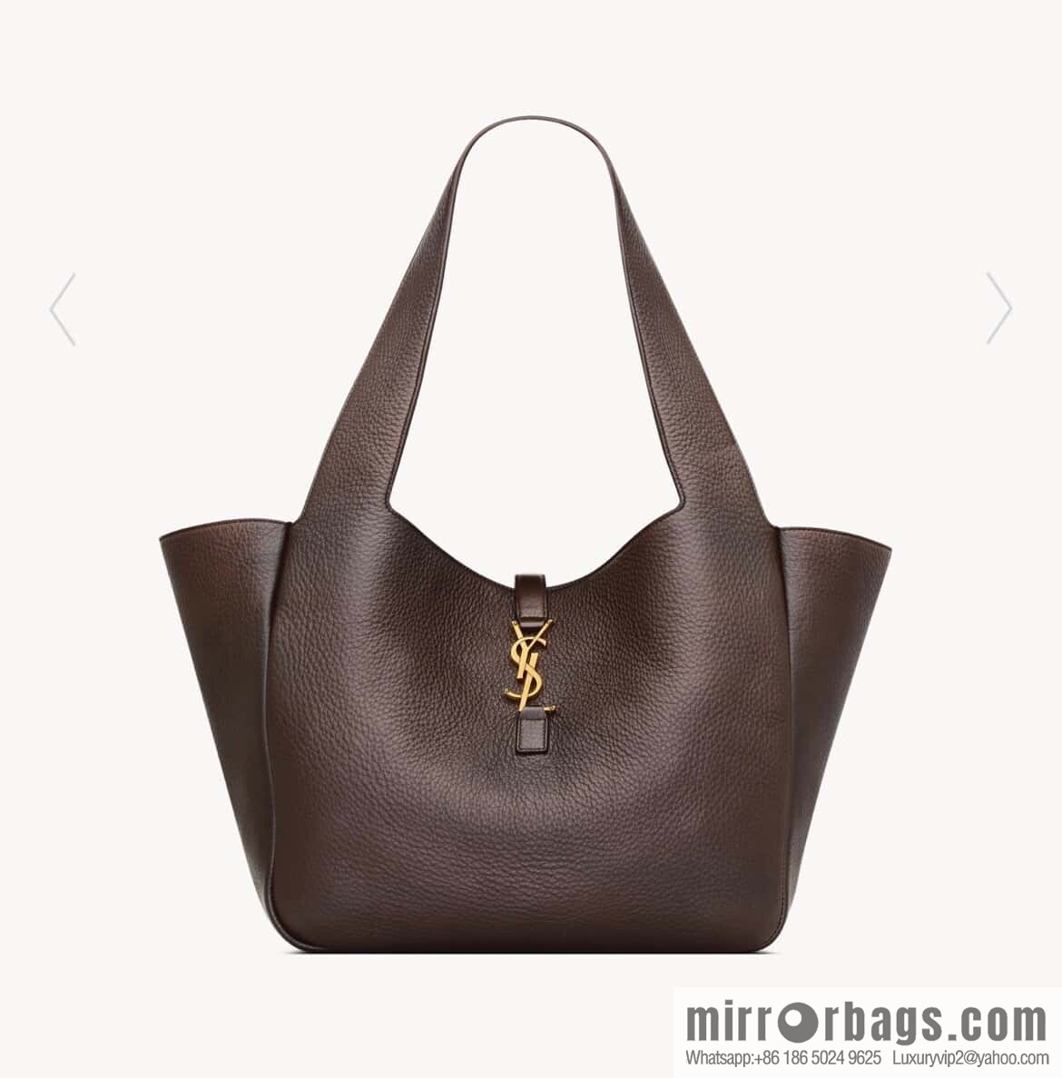 YSL Soft Deer Leather Tote Bag 763435 Dark Maroon