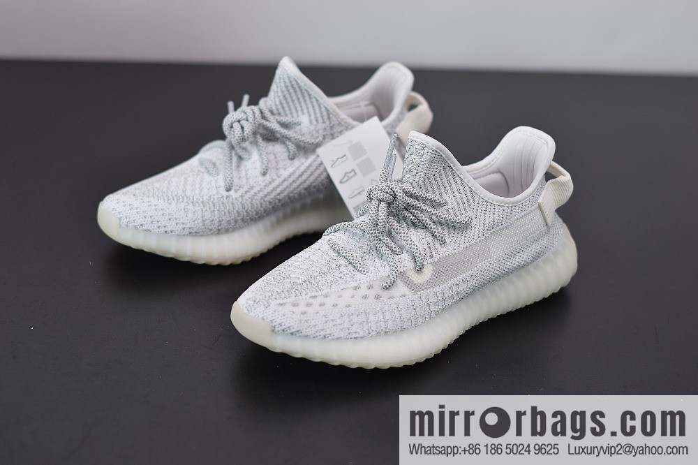 Yeezy Boost 350V2 white gypsy STATIC coconut sports running shoes, official item number: EF2367