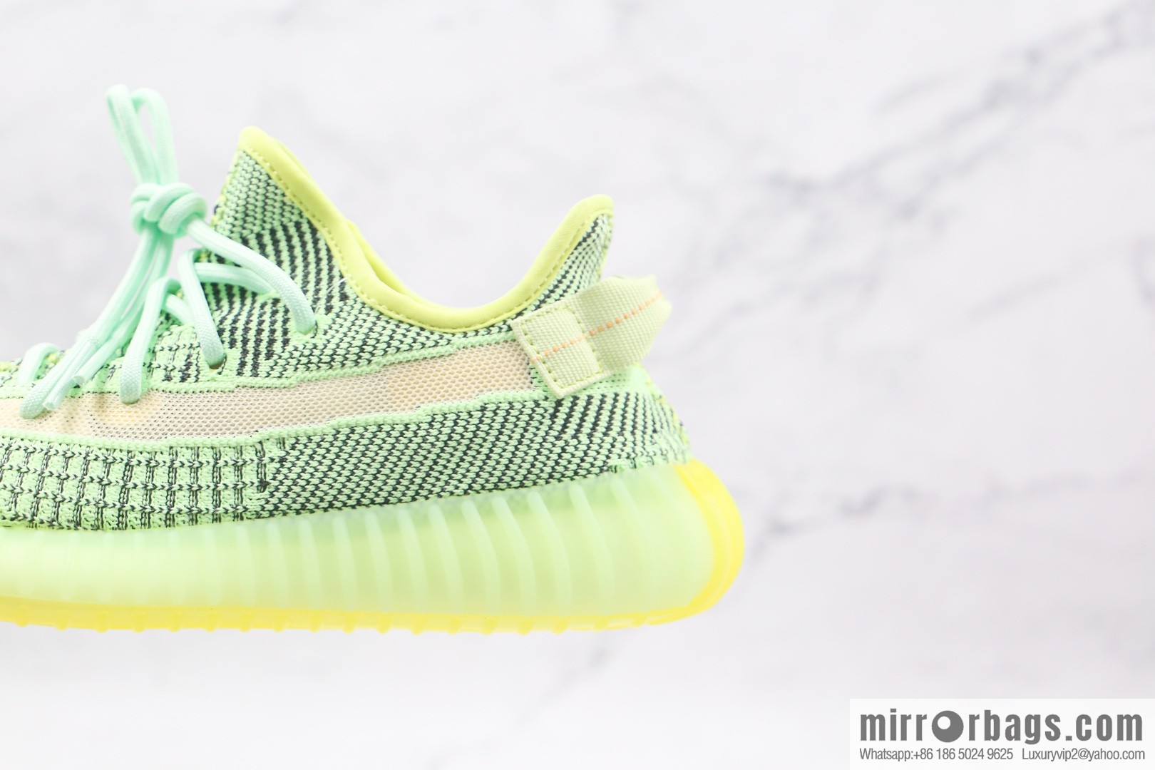 Coconut 350 V2 A version, black and green gypsy sneakers