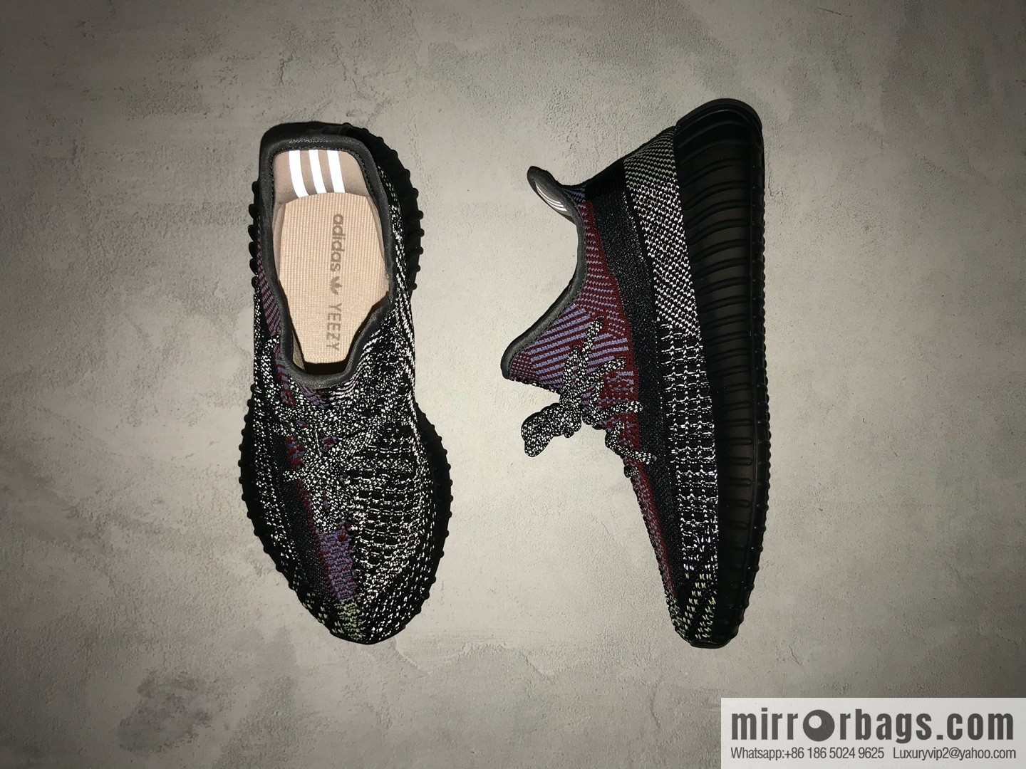 Coconut 350 V2 A version, black and red gypsy sneakers